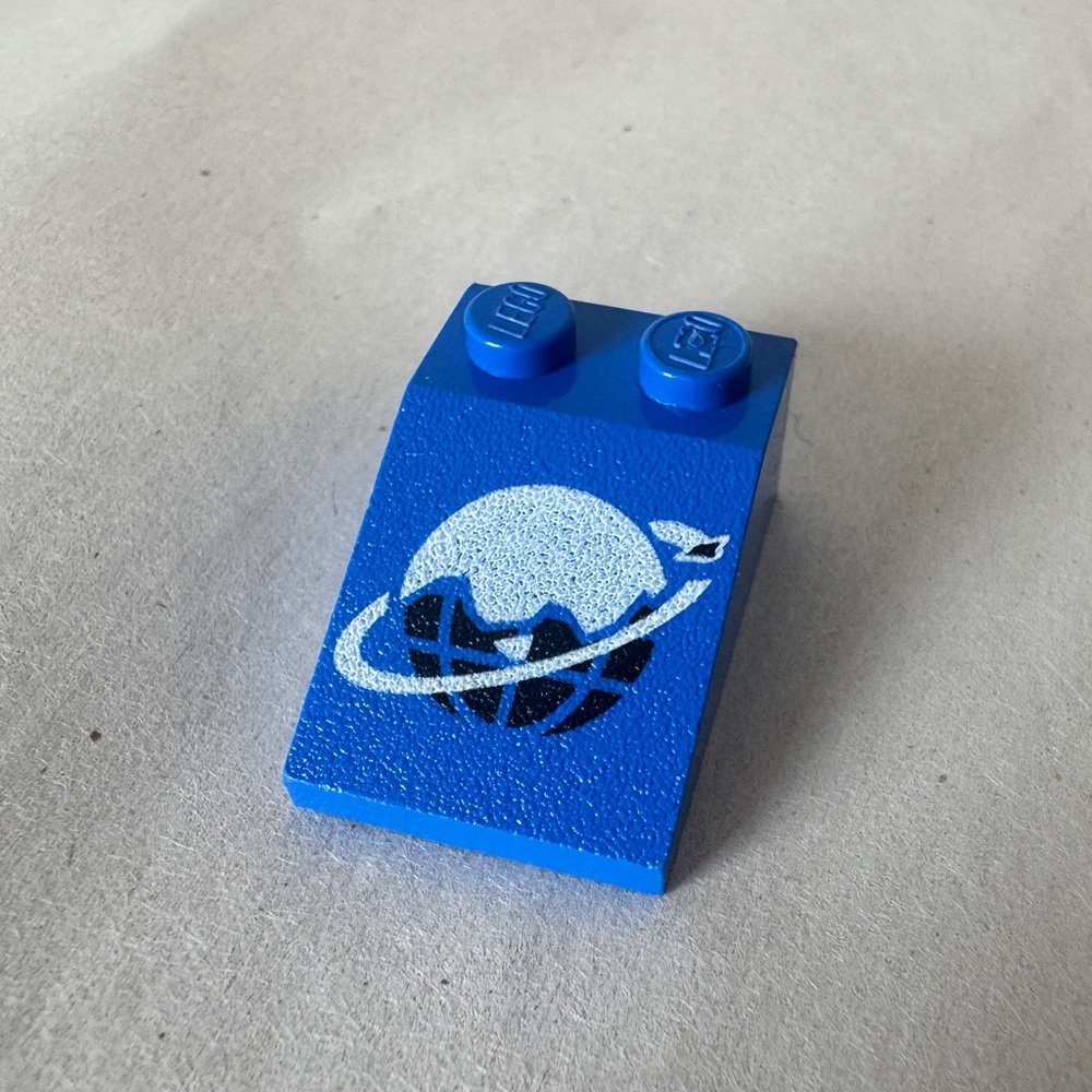 Lego Space Blue Slope 3 x 2 Ice Planet Logo Part # 3298p61 Piece 6983 6973